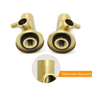 Watermark Brushed Gold Round Washing Machine 1/4 Turn Hot Cold Twin Taps Set - RnR Galore