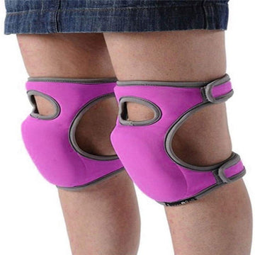 Waterproof Garden Knee Pads High Density EVA Foam Cushion for Weeding & Cleaning Adjustable Neoprene Straps Dark Purple 1 Pair - RnR Galore