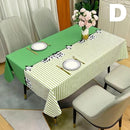 Waterproof Oilproof Washable Heat - Resistant PVC Tablecloth - 5 Patterns & Sizes for Home, Restaurant & Picnic Dining（D,200*138） - RnR Galore