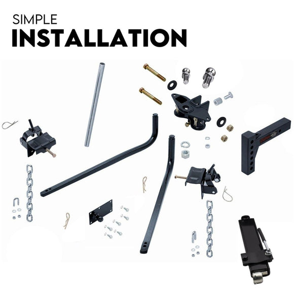 Weight Distribution Hitch System Load Leveller Caravan Anti Sway Bars 800Lb - RnR Galore