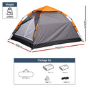 Weisshorn 2 Person Instant Pop Up Camping Tent Automatic Waterproof Hiking Beach - RnR Galore