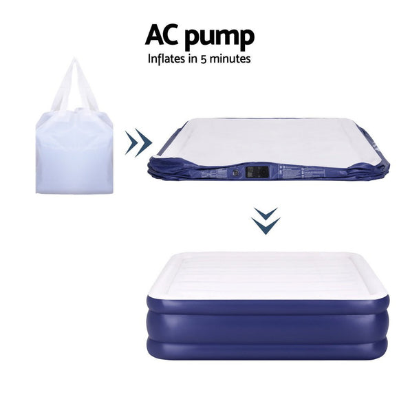 Weisshorn Air Mattress King Inflatable Bed Air bed 51cm - RnR Galore