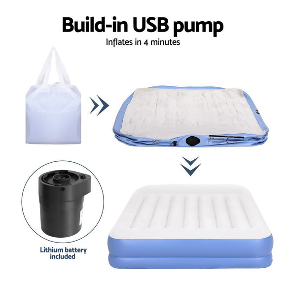 Weisshorn Air Mattress Queen Inflatable Bed 41cm Air bed - RnR Galore