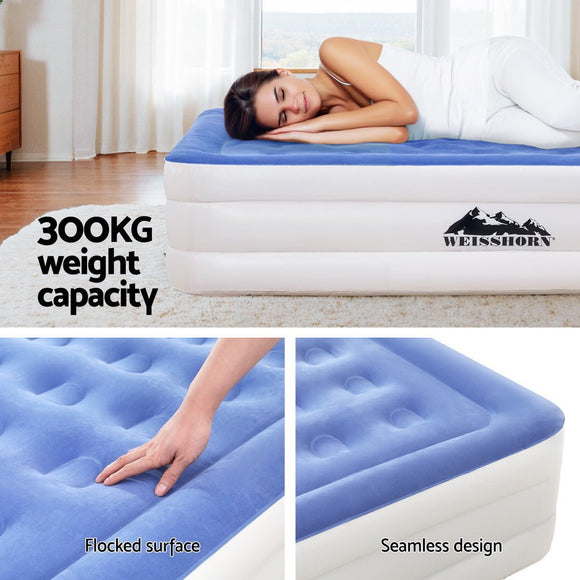 Weisshorn Air Mattress Queen Inflatable Bed 46cm Air bed Cube - RnR Galore