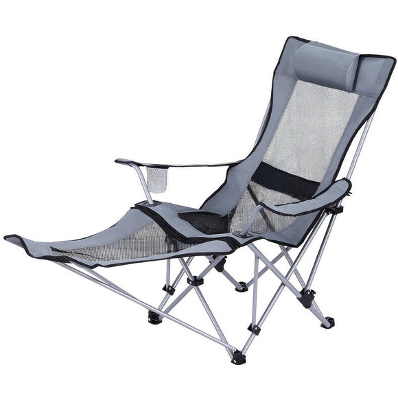Weisshorn Camping Chair Adjustable Reclining Portable Outdoor Folding Chair Grey - RnR Galore