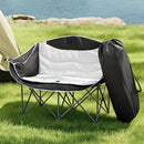 Weisshorn Camping Chair Double Folding Moon Chair Portable Seat 240KG - RnR Galore