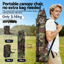 Weisshorn Camping Chair With Canopy Folding Outdoor Portable Seat Lightweight Beach Picnic Fishing Capacity 120KG Army Green - RnR Galore