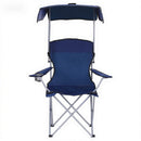 Weisshorn Camping Chair With Canopy Folding Outdoor Portable Seat Lightweight Beach Picnic Fishing Capacity 120KG Navy Blue - RnR Galore
