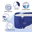 Weisshorn Foldable Bathtub PVC Spa Bucket Inflatable Cushion 114x62cm Navy Blue - RnR Galore