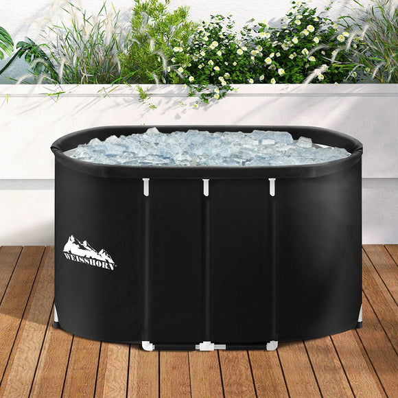 Weisshorn Portable Ice Bath Tub 120x70X70CM Inflatable Cold Water Folding Bathtub Spa Massage - RnR Galore