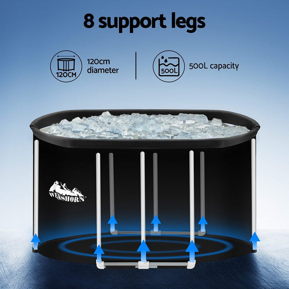 Weisshorn Portable Ice Bath Tub 120x70X70CM Inflatable Cold Water Folding Bathtub Spa Massage - RnR Galore