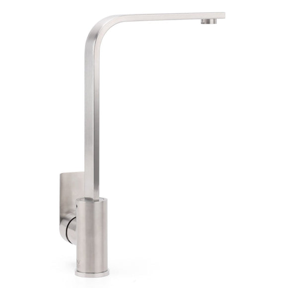 WELS Brushed Nickel Square Kitchen Sink Laundry Mixer 360º Swivel Faucet Tapware - RnR Galore