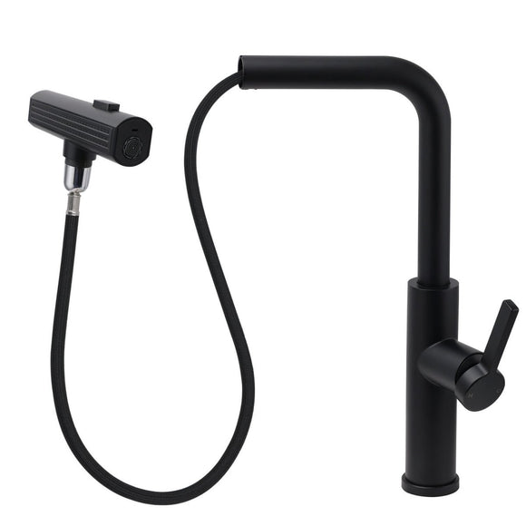 WELS Matte Black 3 - Mode Spray Pull Out Kitchen Mixer Sink Laundry Faucet Tapware - RnR Galore