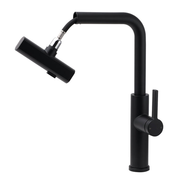 WELS Matte Black 3 - Mode Spray Pull Out Kitchen Mixer Sink Laundry Faucet Tapware - RnR Galore
