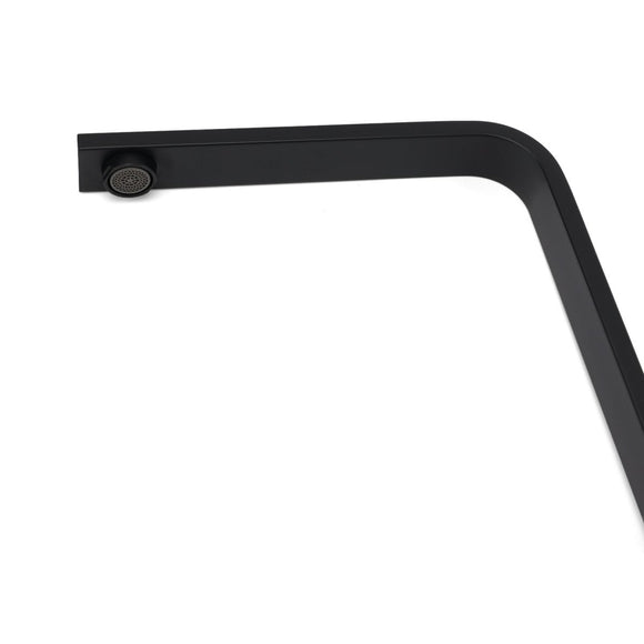 WELS Matte Black High Rise Gooseneck Kitchen Sink Laundry Mixer Faucet Tapware - RnR Galore