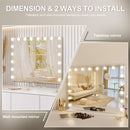 White Bluetooth Hollywood Mirror Rectangle Vanity Wall Light - RnR Galore