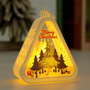 White Christmas tree Charming Christmas Scene Mini Lanterns (Set of 3) - Battery Operated LED Lights for a Cozy Holiday Glow - RnR Galore