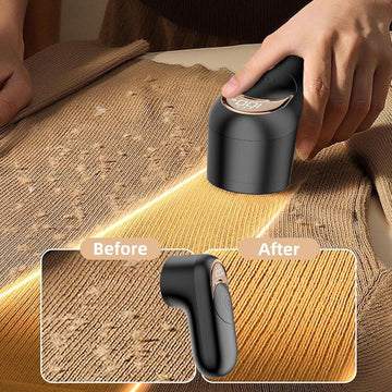 White Digital Display Electric Lint Remover - 3 - Speed USB Rechargeable Fabric Shaverc - RnR Galore