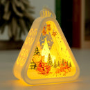 White Elk Charming Christmas Scene Mini Lanterns (Set of 3) - Battery Operated LED Lights for a Cozy Holiday Glow - RnR Galore
