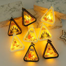 White Elk Charming Christmas Scene Mini Lanterns (Set of 3) - Battery Operated LED Lights for a Cozy Holiday Glow - RnR Galore