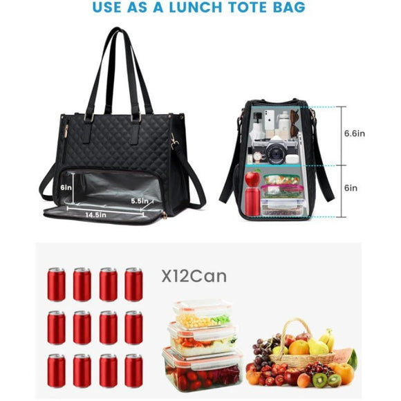 White Insulated Lunch Bag and Laptop Cooler - Perfect for Keeping Food Fresh - RnR Galore