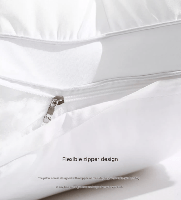 White Luxury Adjustable Bed Pillow Set (2 - Pack) - Hotel Quality Down Alternative for Ultimate Neck Support & Comfort - RnR Galore