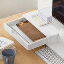 White Monitor Stand with Drawers - RnR Galore