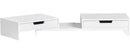 White Monitor Stand with Drawers - RnR Galore