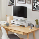 White Monitor Stand with Drawers - RnR Galore