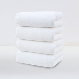 White Plush Cotton Hand Towel Set (4 - Pack) - Ultra Soft, Absorbent & Quick - Drying Face Towels for Bathroom - RnR Galore
