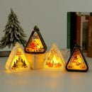 White Snowman Charming Christmas Scene Mini Lanterns (Set of 3) - Battery Operated LED Lights for a Cozy Holiday Glow - RnR Galore