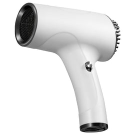 White Ultra - Lightweight Ionic Cordless Hair Dryer, USB Rechargeable Portable Blow Dryer with Cool Air for Travel & Home - RnR Galore