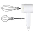 White Wireless charging handheld mixer, 30W with three - speed settings. Dual whisk heads designed for whipping eggs, cream, and batter. Suitable for both kitchen and outdoor use, also an ideal gift. - RnR Galore
