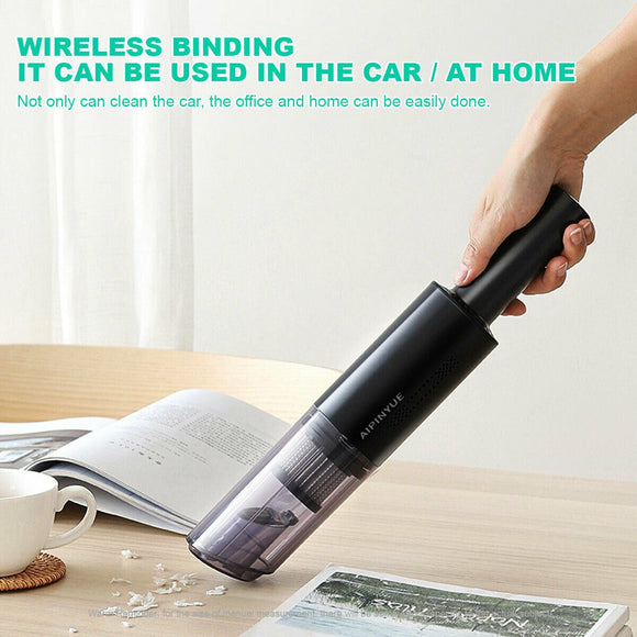Wireless Charge 6000Pa Suction Powerful Portable Car Vacuum Cleaner Home Duster(Black) - RnR Galore