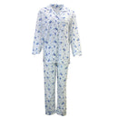 Womens PYJAMAS PJs Set Pajamas Ladies Cotton PJ Womens Long Sleeve Sleepwear - Blue - 20 - RnR Galore