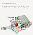 Women's Soft PU Leather Sling Bag Crossbody Chest Purse with Adjustable Boho Strap - Lightweight Multi - Pocket Shoulder Daypack for Travel & Daily Use - Khaki - RnR Galore