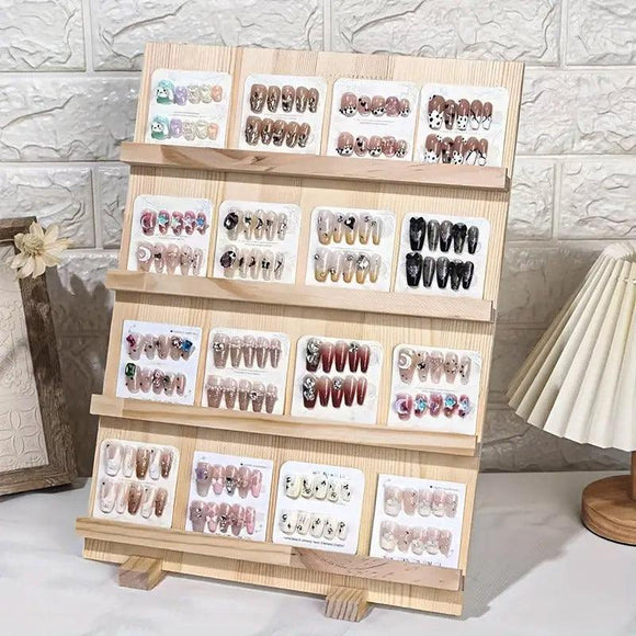 Wooden Earrings Display Rack Multi Tier Jewelry Stand Organizer Earrings Holder - 5 - Tier - RnR Galore