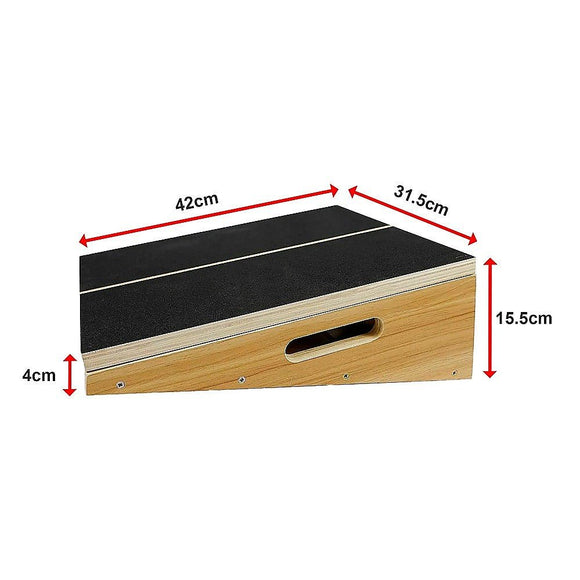Wooden Slant Exercise Board With Adjustable Incline And Non - Slip Surface - RnR Galore