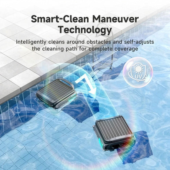 WYBOT F1 Solar Robotic Pool Skimmer, Large 7L Basket, APP Control and Customisable Route, Automatic Cleaner of Leaves and Fine Debris - RnR Galore