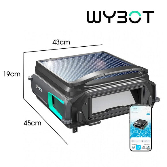WYBOT F1 Solar Robotic Pool Skimmer, Large 7L Basket, APP Control and Customisable Route, Automatic Cleaner of Leaves and Fine Debris - RnR Galore