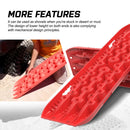 X - BULL 2 Pairs Recovery tracks Sand Mud Snow 4WD / 4x4 ATV Offroad Stronger Gen 3.0 - Red - RnR Galore