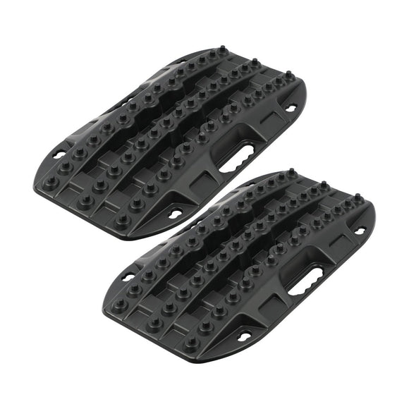 X - BULL Mini Recovery Tracks Traction Boards Sand Mud Snow 4WD 4x4 Vehicle 1 Pair Black - RnR Galore