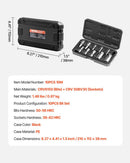 XZN Triple Square Spline Bit Socket Set 10 - Piece M4 - M18 Cr - V Steel Storage Case - RnR Galore