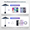 Yellow Magnetic Phone Umbrella Sun Shade - Clear Outdoor Screen Visor, Anti - Glare Mini Parasol for iPhone - RnR Galore