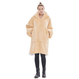 Yellow Oversized Wearable Blanket Hoodie - Ultra Soft & Cozy Snuggle Pullover for Adults - RnR Galore