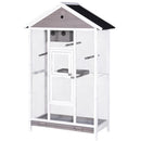 YES4PETS Wooden XXL Pet Cages Aviary Carrier Travel Canary Parrot Bird Cage Grey - RnR Galore