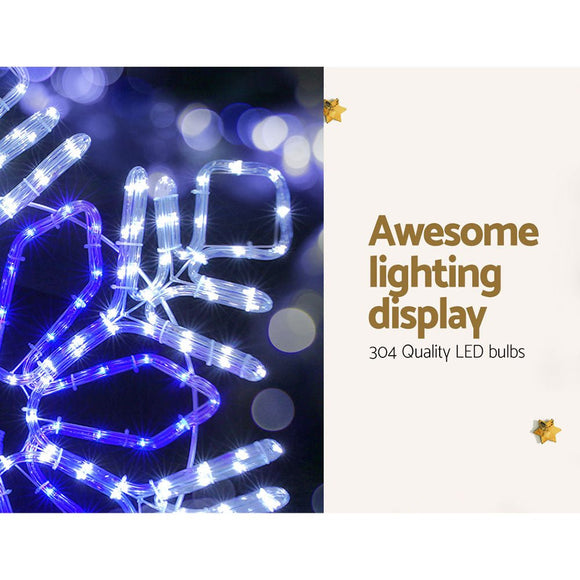 0.82M Christmas Lights 304 LED Snow Motif Light Decorations Jingle Jollys - RnR Galore