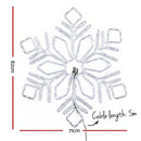 0.82M Christmas Lights 304 LED Snow Motif Light Decorations Jingle Jollys - RnR Galore
