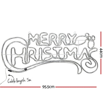0.96M Christmas Lights Merry Christmas 288 LED Decorations Jingle Jollys - RnR Galore