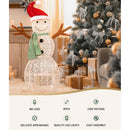 0.97M Christmas Lights Snowman 80 LED Decorations Jingle Jollys - RnR Galore